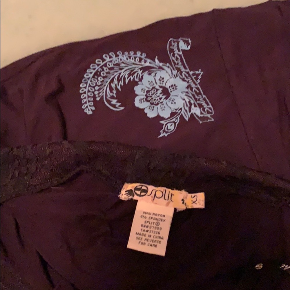 Split XS strapless beach/brunch dress lace top